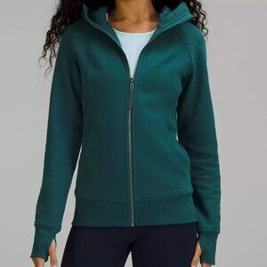 Lululemon Scuba Full-Zip Hoodie Green Jasper Size 8